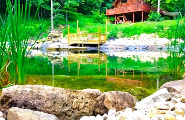 A-Frame Cabin 5Bd/3bath, Hot Tub & Swimming Pond