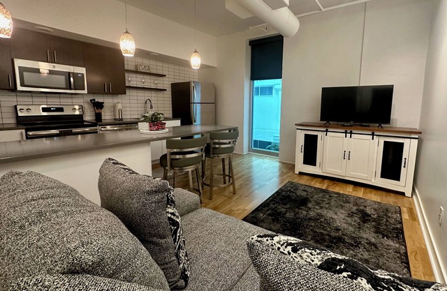 A historic 700 square foot Atrium loft in the heart of the Old Market