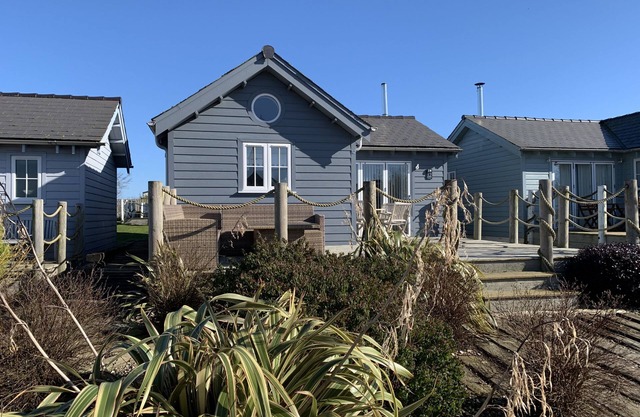 A luxury 2 bed beach house or lodge that sleeps 6 guests in 2 bedrooms