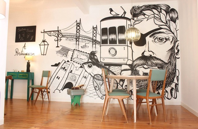 The Portuguese At Bica Funicular Street 