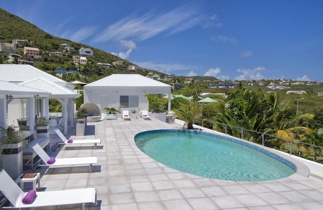 Alizee, Spacious Villa Retreat AC, Pool & Jacuzzi, Sleeps Up to 18 in Guana Bay