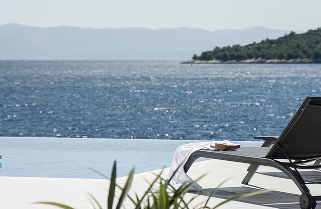 Beachfront contemporary villa, heated pool