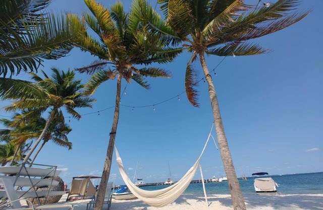 Beautiful Beachfront Apartment: Stunning Caribbean Views, Water Sports Amenities