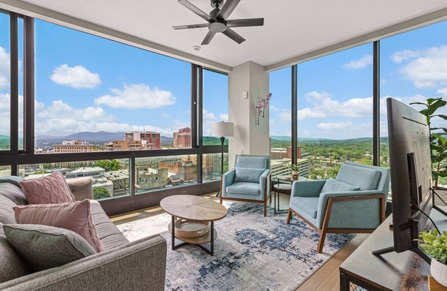 Blue Ridge Escape | 10th floor Luxury Condo in Downtown, Panoramic Mountain View