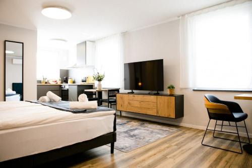 bonquartier - LUXAPT#4 Modernes Apartment mit Self Check-In, voll ausgestatteter Küche, Klimaanlage und Parkplatz