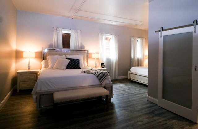 Boutique hotel in historic downtown Seneca. Room #1, Queen/King combo.