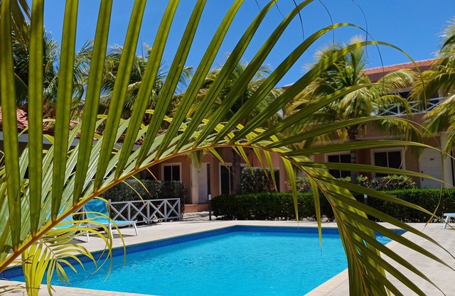 Caribbean Beach Resort Blenchi with sea view on beautiful tropical Curacao