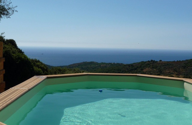 Chalet: sea view, beach 5 minutes, above ground pool, Villanova, 10 km AjaccioCorse