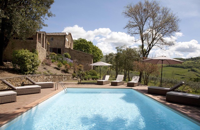 Charming Farmhouse with Pool, Stunning Views & 10 Minute Walk to Village Centre