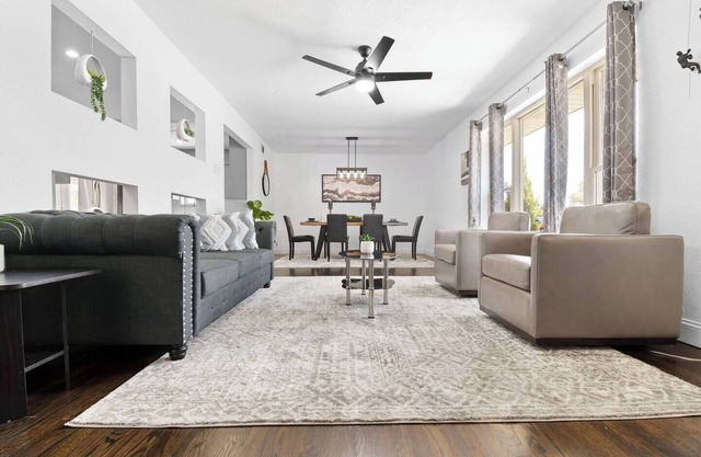 Charming newly renovated and newly furnished 3 bedroom, 3 full bath home within minutes of all of Dallas’ top sights.