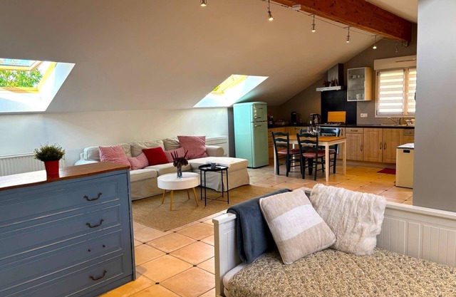 Charming pet-friendly apartment in vineyards with garden, deck, and AC.