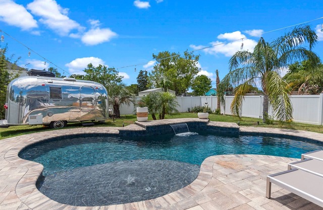 Chic Home with Retro Airstream + Heated Pool