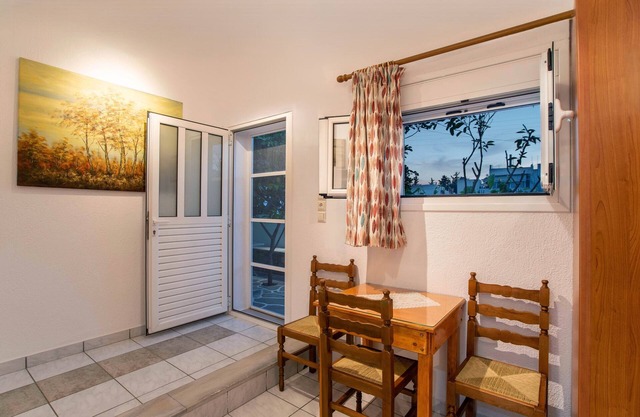 Comfort Double Room Semi Basement 23 meters Parikia near Livadia Beach.