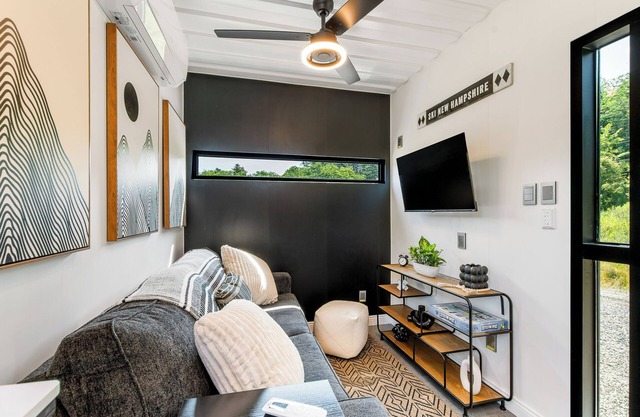 Container Home with Mountain Views Deck Fire Pit