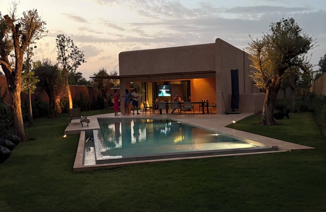 Contemporary villa with Moroccan craftsmanship near Medina and airport,