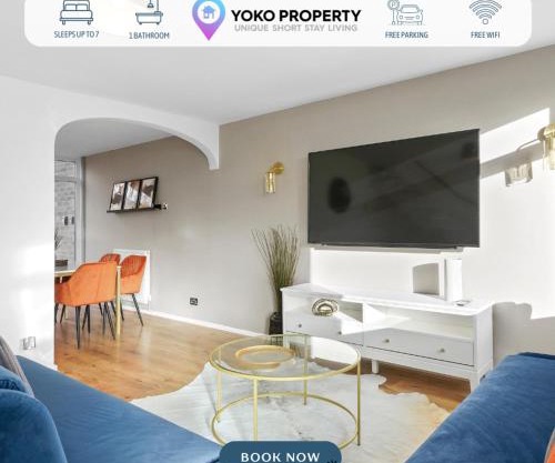 Cosy 3 Bedroom with Free Parking, Garden and Smart TV with Netflix by Yoko Property