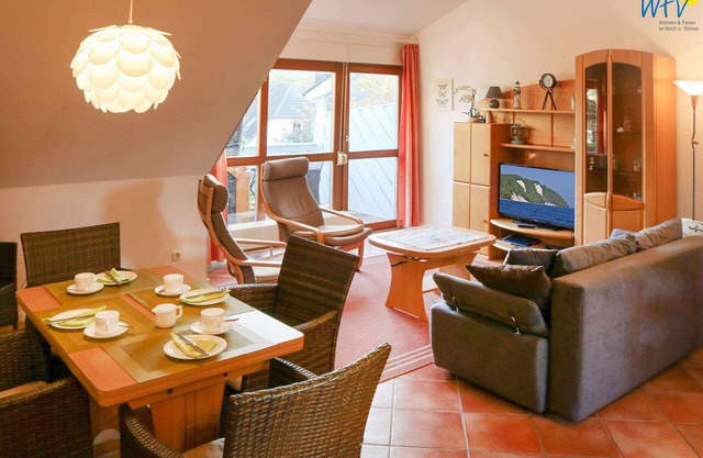 Cozy vacation apartment in the Seedorf vacation park with balcony and WLAN