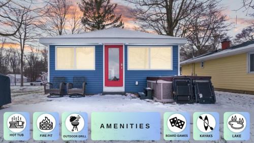 Cozy Winter Retreat with Hot Tub & Lakefront Views