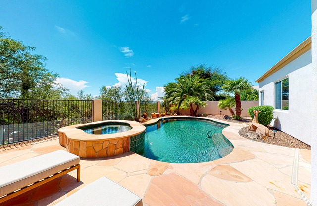 Delightful home with backyard oasis - private pool with spa, cozy patio