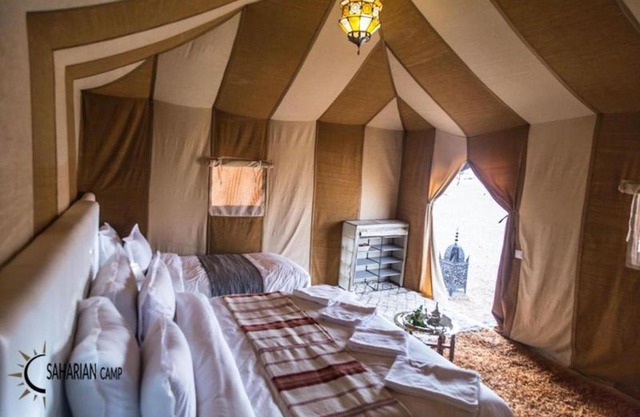 Deluxe triple room for three at Saharian Luxury Camp