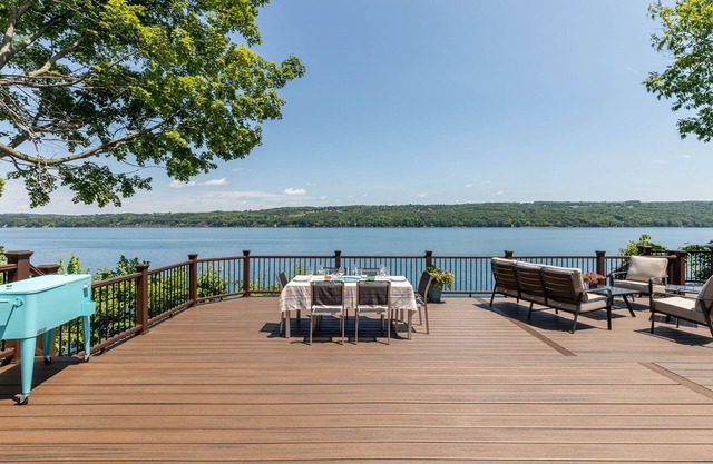 Directly on Skaneateles Lake, Expansive Deck; Boathouse & Dock