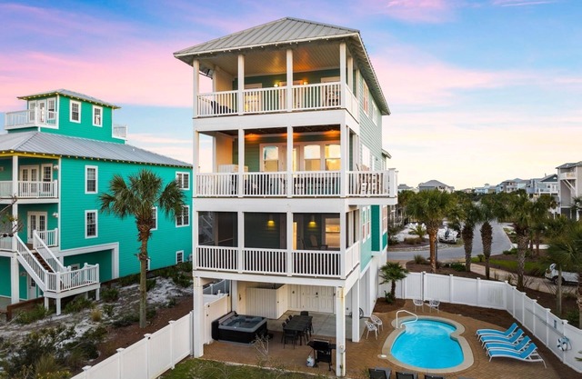 Dog Friendly Home with Pool, Gulf Views, Firepit, Grill, and Hot Tub!