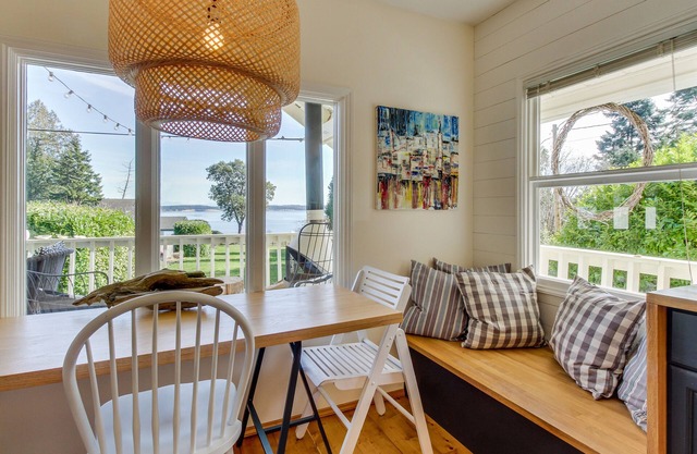 Dog-friendly waterfront home with gorgeous views, deck, minutes from beach