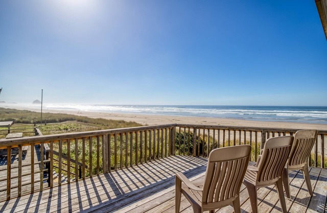 Easy-Going Fun in this Five-Bedroom Oceanfront Home with Private Beach Access