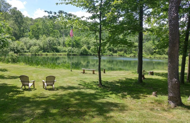 FABULOUS PRIVATE GETAWAY CHALET IN THE WOODS BEMUS POINT NY nNOT JAMESTOWN !