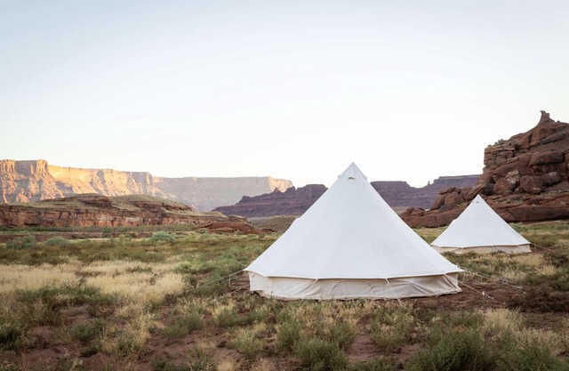 Family Tent with Shared Bathroom - Nestled among the Abajo Mountains.