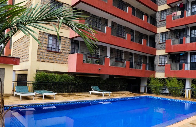 Fully Furnished 1-BR with a Swimming pool, Gym & Rooftop Views- Kitisuru Gem!