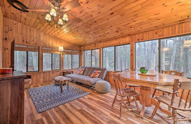 Furnished Deck + Fire Pit: Lake Wallenpaupack Home