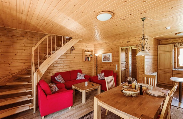 HAS-27 - Wooden semi-detached house with covered terrace - Naturerlebnisdorf Blauvogel