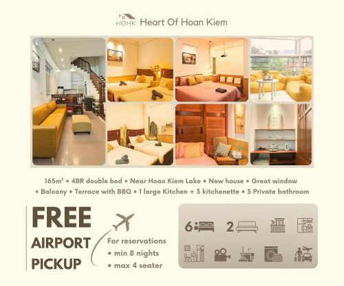 Heart Of Hoan Kiem RARE 4BR large cozy private house center max 14pax