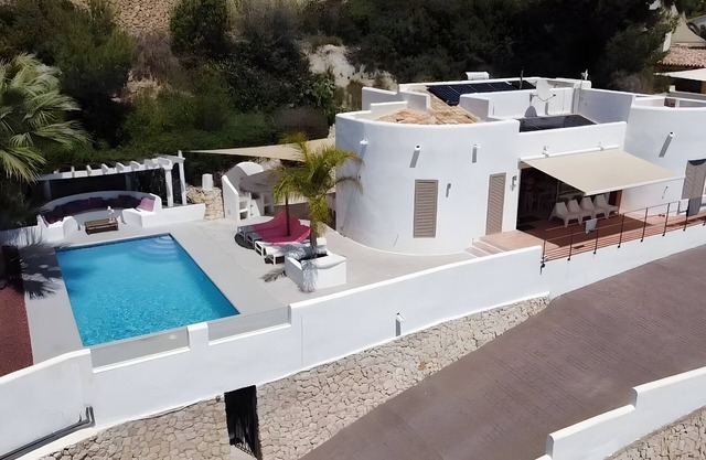 Holiday Home 'Beautiful Ibiza Style Moraira' with Sea View, Wi-Fi and Air Conditioning