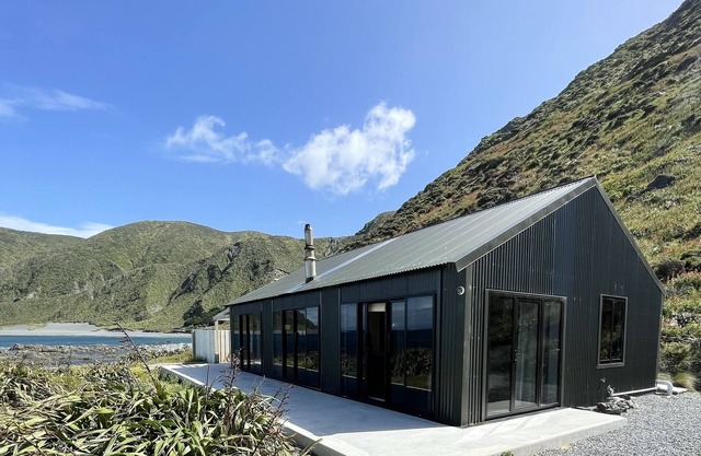 Juliet’s beachfront bach on Wellington’s wild south coast