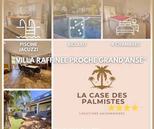 La Case des Palmistes 4 Etoiles, piscine jacuzzi, billard, et vue océan