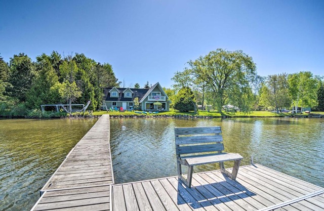 Lakefront Bellaire Getaway with Kayaks, Dock and Grill