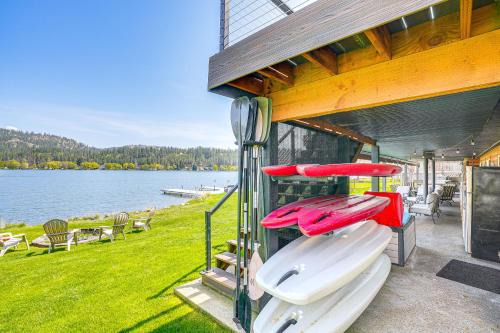 Lakefront Retreat with Kayaks, Paddle Boards and Deck!