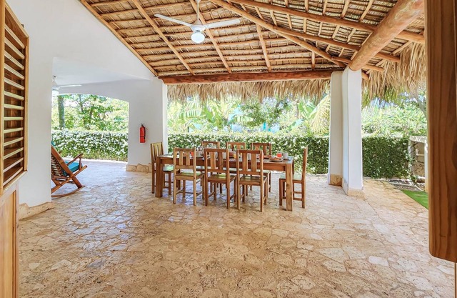 Large Caribbean villa just minutes from beautiful white beaches with palm trees