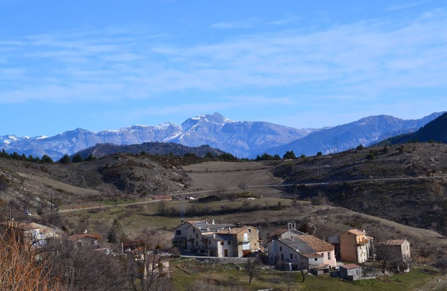 Large stone building panoramic view