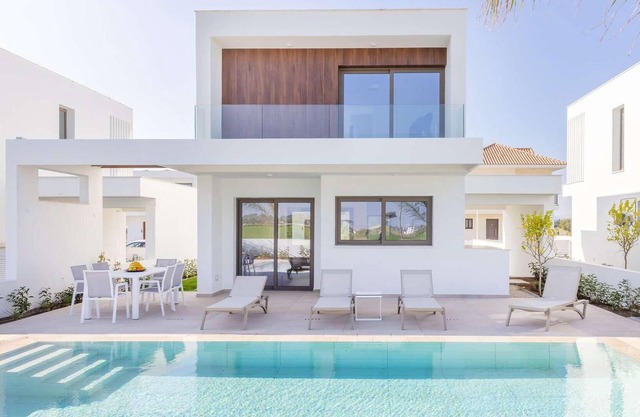 Larnaca Blue 16 is a contemporary villa on a gated complex.