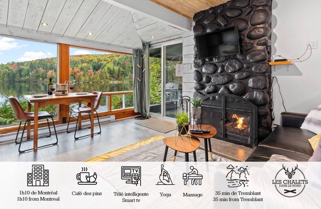 ☀️ Le1615 - Private dock, Lake- Chalets in the north ☀️