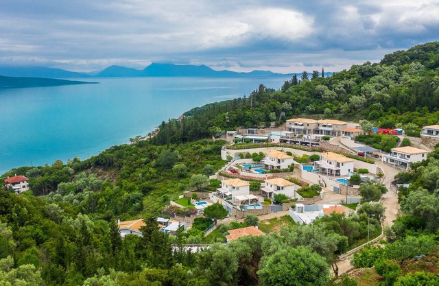 Lefkada sea view apartment with private hot tub
