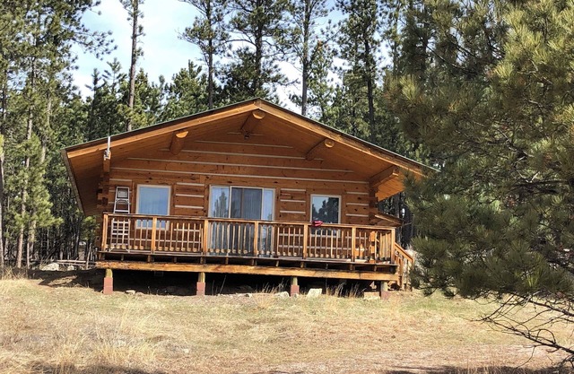 Log cabin with WiFi in quiet community above Custer.