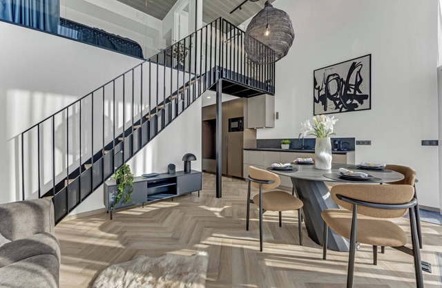 Luxury 1-BR Loft/terrace/best area in Tallinn/AC