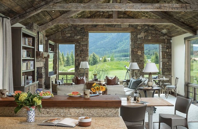 Luxury Cabin in Teton Village, expansive ski slope views