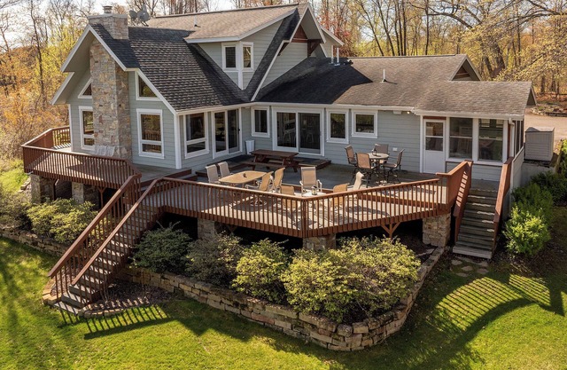 Luxury on North Long Lake in a Private Estate. Relax in the Saltwater Hot Tub!