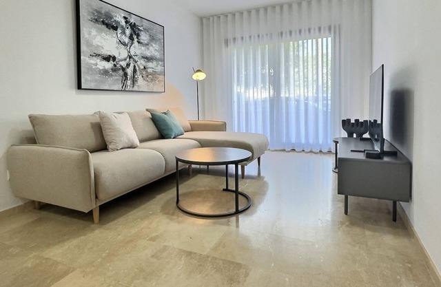 Marina Magic: 2-Bed, 2-Bath Apartment Steps from Duquesa Harbour and Beach