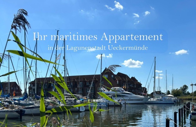 Maritime apartment in the marina of the lagoon town of Ueckermünde